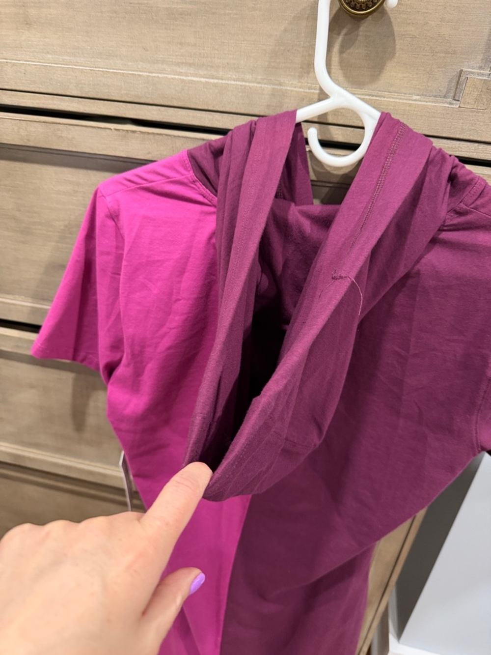 Tommy Hilfiger Two-Tone Pink Hooded Midi Dress - Picture 4 of 6